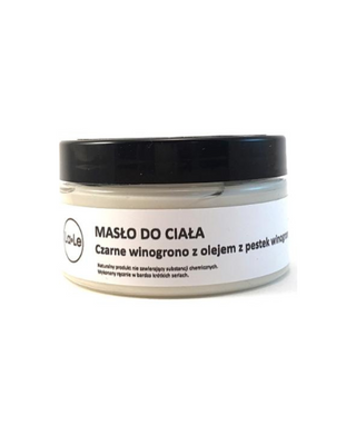 Manteca corporal de uva negra con aceite de pepitas de uva nutritiva y regeneradora La-Le