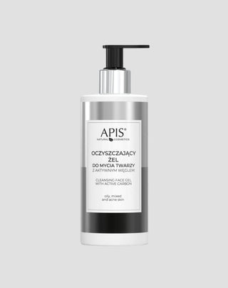 Gel antibacteriano limpiador facial con carbón activo Apis - 1