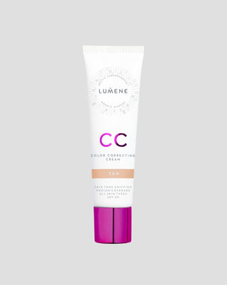 Base CC de cobertura media para enrojecimientos y unificación delcolor 7 en 1 con SPF 20 Lumene