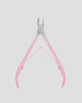 Cortacutículas profesionales de 5 mm con mango de belleza rosa satinado - 1