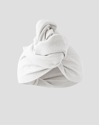 Turbante blanco para el cabello reduce el tiempo de secado para todo tipo de cabello Hair Wrap Glov - 1