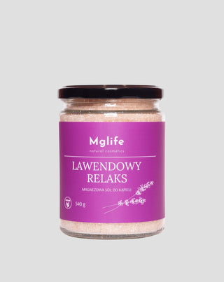Sales de baño de magnesio con sal de Epsom y aceite esencial Lavanda relax Mglife - 1