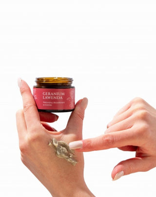 Crema desodorante de geranio y lavanda Mglife