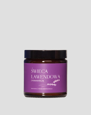 Vela de cera de colza Lavanda con naranaja con mecha 100% de algodón Mglife - 1