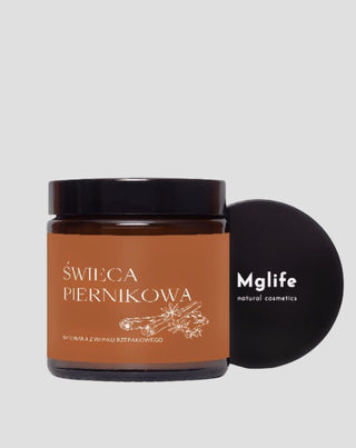 Vela Jengibre Mglife De Cera De Aceite de Colza Con Aceites Y Mecha De Algodón 100%