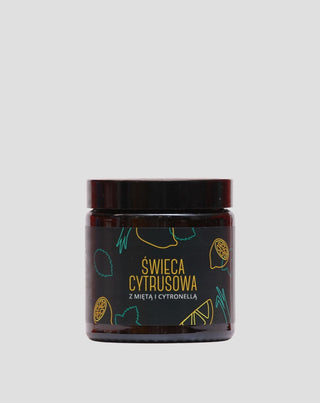 Vela de colza con aroma a limón, menta y citronela con mecha de algodón 100% Mglife