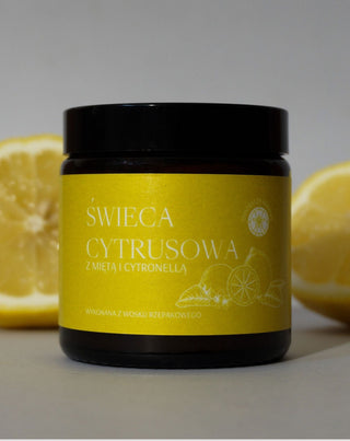 Vela perfumada de limón, menta y citronela Citrus Mglife