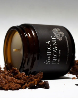 Vela vegana de colza con aroma a brownie con frambuesas 120 ml MgLife