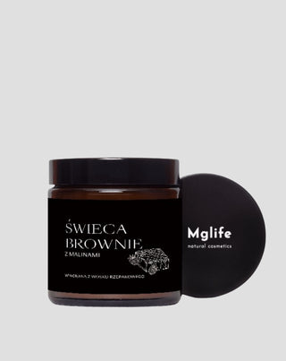 Vela vegana de colza con aroma a brownie con frambuesas 120 ml MgLife - 4