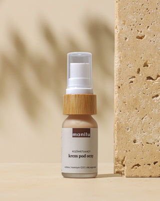 Crema iluminadora para contorno de ojos de día y de noche con cafeína y coenzima Q10 Manilu