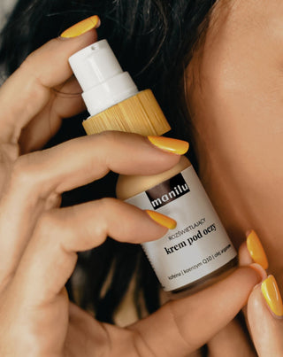 Crema iluminadora para contorno de ojos de día y de noche con cafeína y coenzima Q10 Manilu
