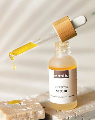 Sérum de noche bifásico para pieles secas con ácido hialurónico y vitamina C Manilu - 2