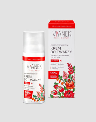 Crema facial de día antiarrugas para pieles secas con trébol rojo Vianek - 2