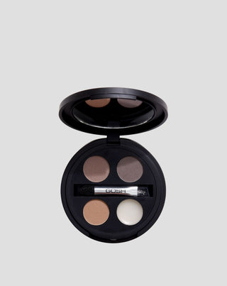 Paleta de 3 sombras de ojos y cera transparente para peinar las cejas efecto duradero Gosh - 1