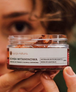 Mascarilla facial y corporal bomba de vitaminas con arcilla roja 100% natural Opcja Natura - 2