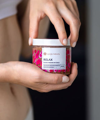 Exfoliante corporal limpiador Relax natural con sal de Epsom Opcja Natura