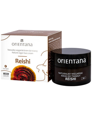 Crema facial vegana natural de noche para personas con los primeros signos de envejecimiento Reishi Orientana