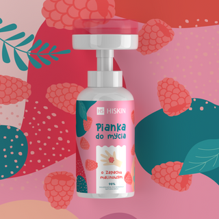 Espuma limpiadora para manos y cuerpo con perfume de frambuesa para niños HiSkin - 2