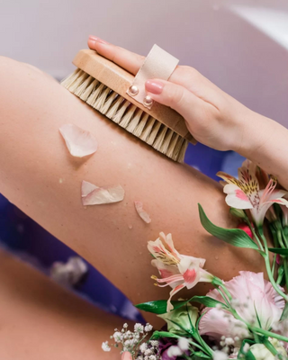 Cepillo de bambú de ágave para masaje corporal en seco Crystallove - 2