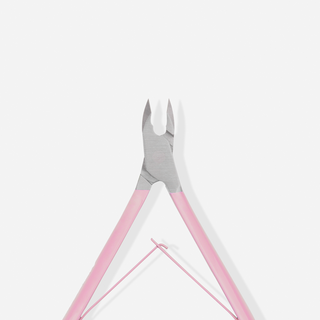 Cortacutículas profesionales de 5 mm con mango de belleza rosa satinado - 4