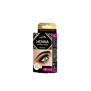 Henna cremosa para cejas y pestañas negra con aceite de ricino Joanna - 1