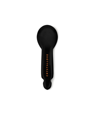 Masajeador de contorno de ojos gua sha de obsidiana negra – reflexología facial Crystallove - 1