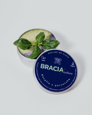 Exfoliante natural de sal para mejorar el estado de ánimo Albahaca con grosella Bracia Mydlarze - 3