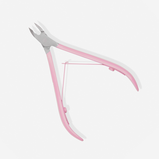 Cortacutículas profesionales de 5 mm con mango de belleza rosa satinado - 2