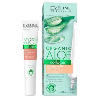 Parches para ojos con aloe vera y colágeno para reducir las ojeras y las bolsas 3 en 1 Eveline