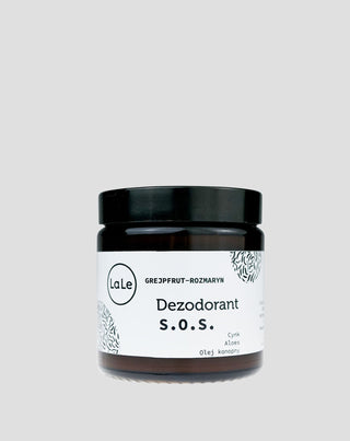 Desodorante en crema SOS con aloe y zinc - Pomelo y romero regulador de la secreción de sebo La-Le - 1