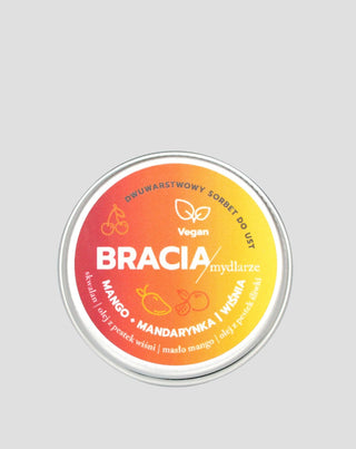 Sorbete frutal para labios secos y agrietados cereza mango y mandarina Bracia Mydlarze - 1