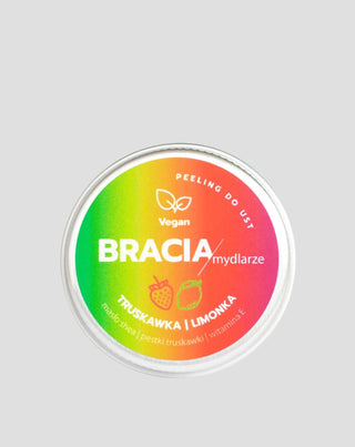 Exfoliante labial de fresa con lima y vitamina E hidratante y suavizante Bracia Mydlarze - 1