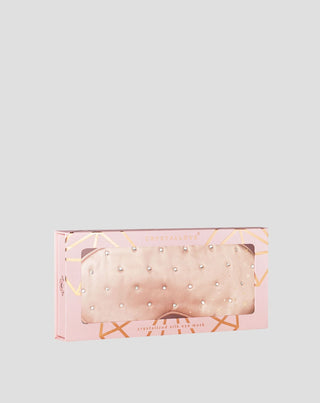 Antifaz para dormir de seda decorado con cristales – rose gold Crystallove_4 - 4