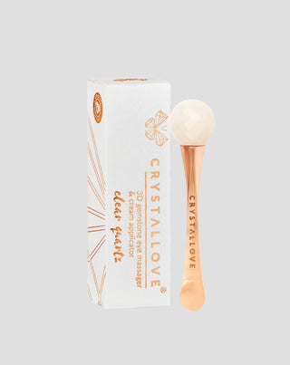 Masajeador para ojos 3D con cristal de roca y aplicador de crema Crystallove - 1