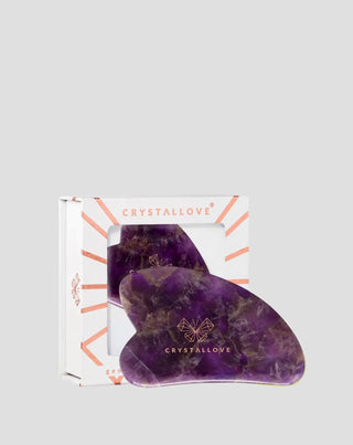 Tabla de masaje facial gua sha de amatista piedra de armonía y relajación Crystallove - 1