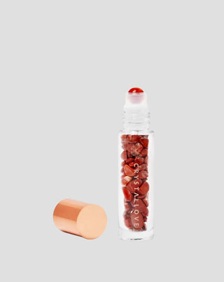 Botella con cristales para aceite – jaspe rojo Crystallove - 1