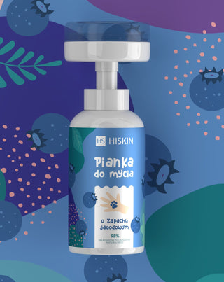Espuma para lavar manos y cuerpo para niños con aroma a arándanos HiSkin_2 - 2