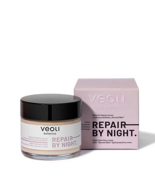 Crema facial de noche con protección de la barrera lipídica Second skin Repair by night Veoli Botanica - 1