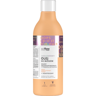 Aceite emoliente para cabello de porosidad media y propenso al encrespamiento so!flow