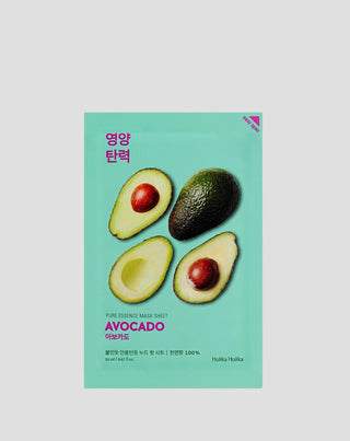 Mascarilla facial de láminas de algodón con extracto de aguacate Pure Essence Holika Holika - 1