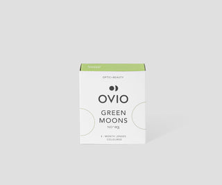 Lentillas mensuales de color verde con rayas plateadas sin graduar Green Moons nº 3 Ovio - 1