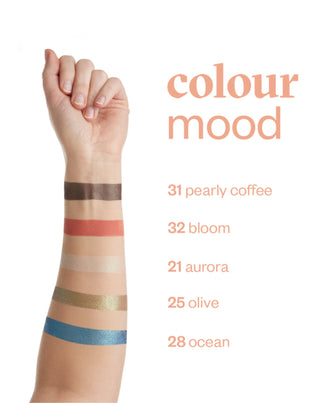 Sombra de ojos satinada Colour mood en tono marrón frío 31 Pearly Coffee Paese