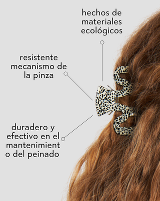 Juego de pinzas Twisty para el cabello – color perla y negro - 2 uds - 3