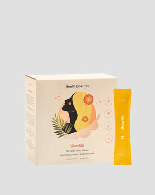 GlowMe Colágeno para Beber con Sabor a Piña y Mango Health Labs Care 30 sobres - 1
