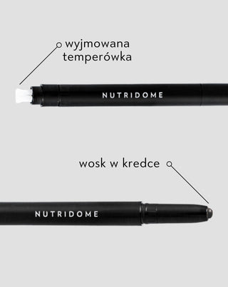 Cera fijadora para cejas negra en forma de lápiz con aceite de ricino y efecto laminado Nutridome