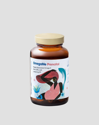 Suplemento de ácidos grasos OmegaMe Prenatal Omega 3 DHA y EPA de pescado con vitamina D3 Health Labs Care 60 cápsulas