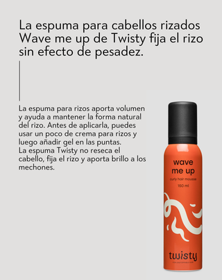 Espuma para cabello rizado que fija los rizos sin efecto de pesadez Wave me up Twisty - 4