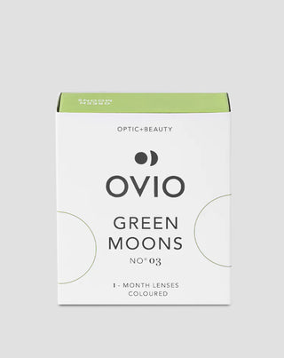 Lentillas mensuales de color verde con rayas plateadas sin graduar Green Moons nº 3 Ovio - 1