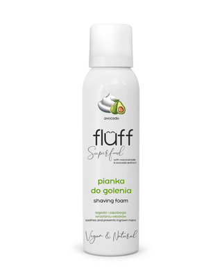 Espuma de afeitar con aguacate, agua de abedul y niacinamida calma la irritación Fluff