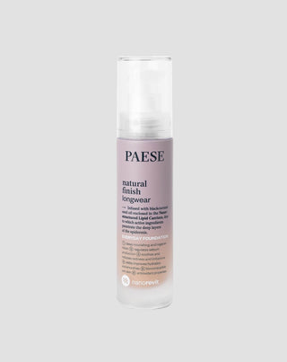 Base de maquillaje facial con acabado natural 02 Porcelana Acabado Natural Paese
